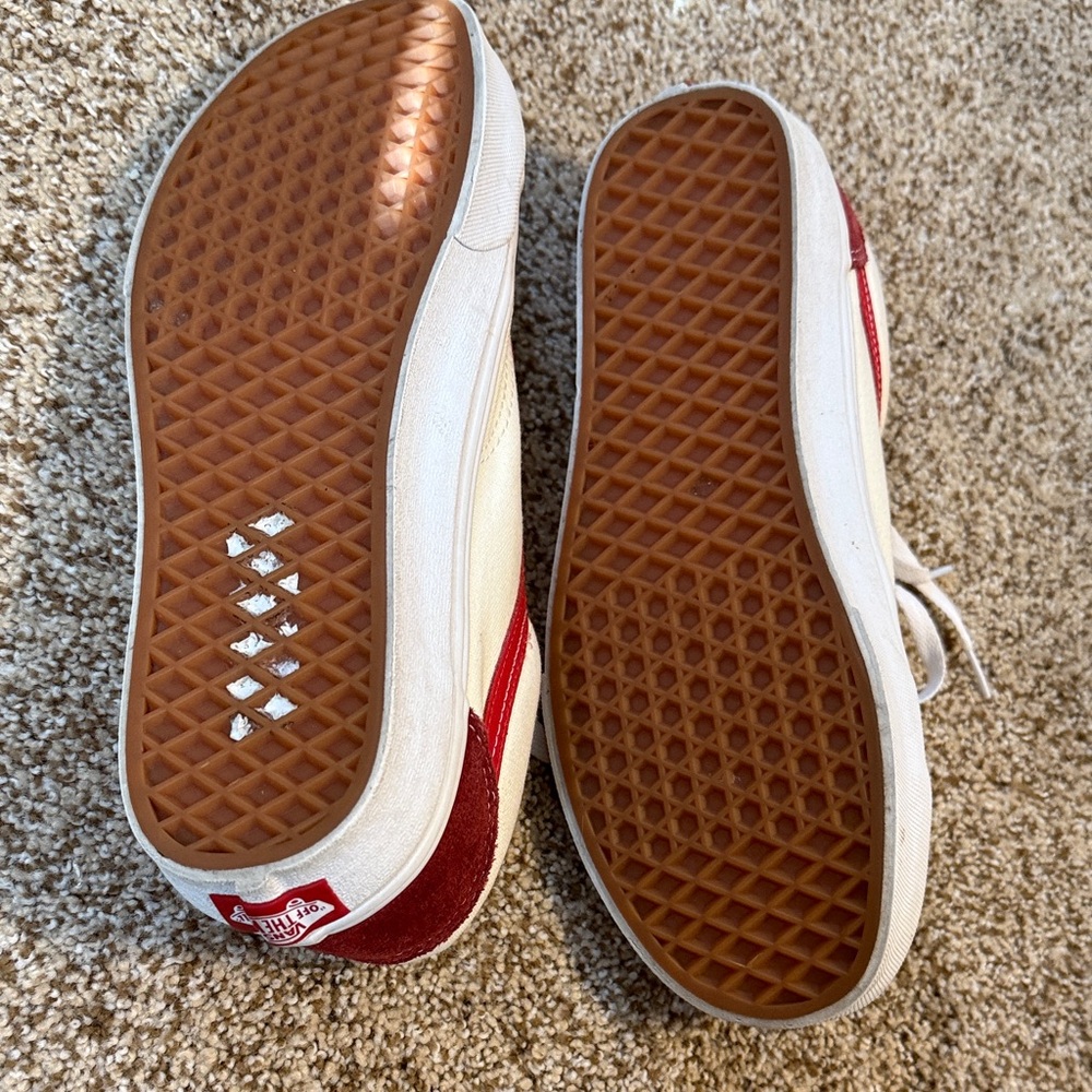 Vans Burgundy and White Sneakers - Picture 7 of 10